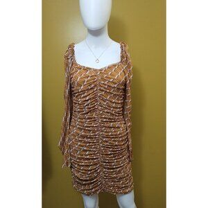 Firestar Bodycon Long Sleeve Mini Dress L